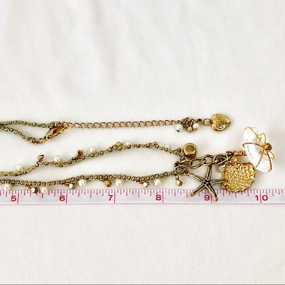 Betsey Johnson 2006 Starfish/Shell Charm Necklace - Picture 7 of 7